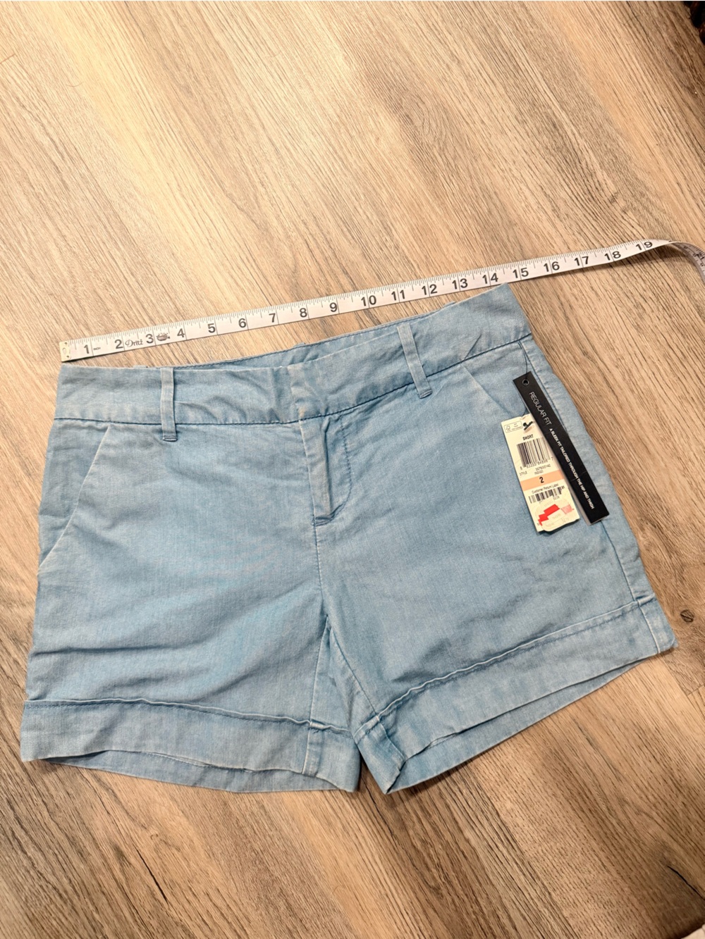 INC International Concepts Light Blue High Waist Women's Shorts